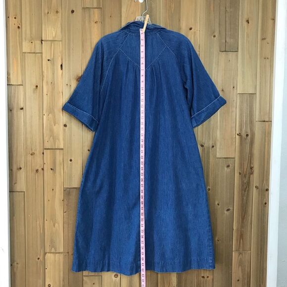 Vtg Willie of California Womens Denim Button Front A-line Dress Cotton Size 12 - Picture 8 of 16
